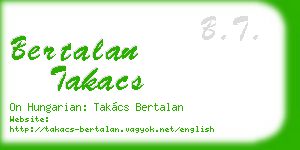 bertalan takacs business card
