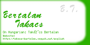 bertalan takacs business card